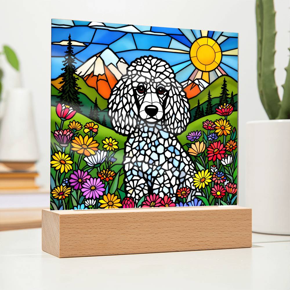 Poodle Lighted Plaque