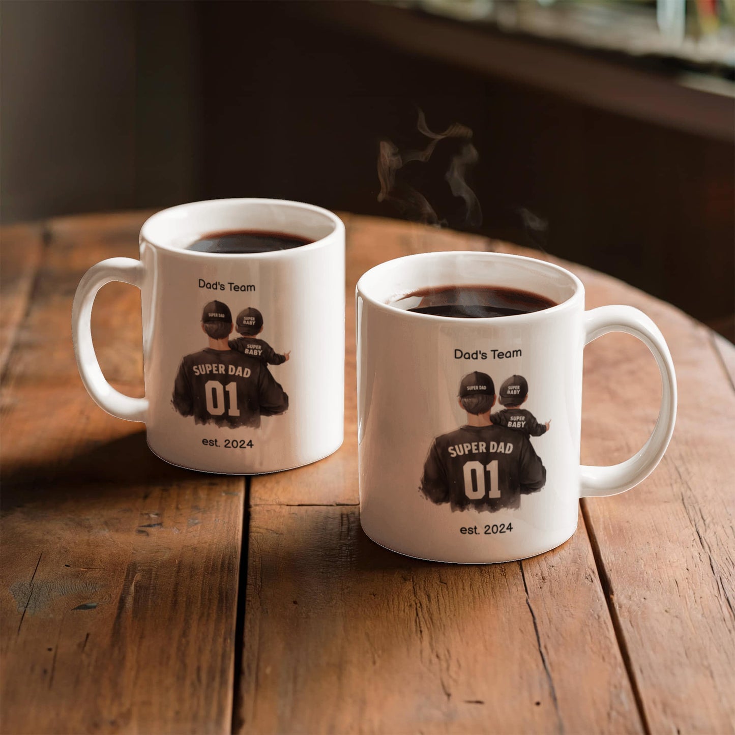 Personalized Dad White Ceramic Mug