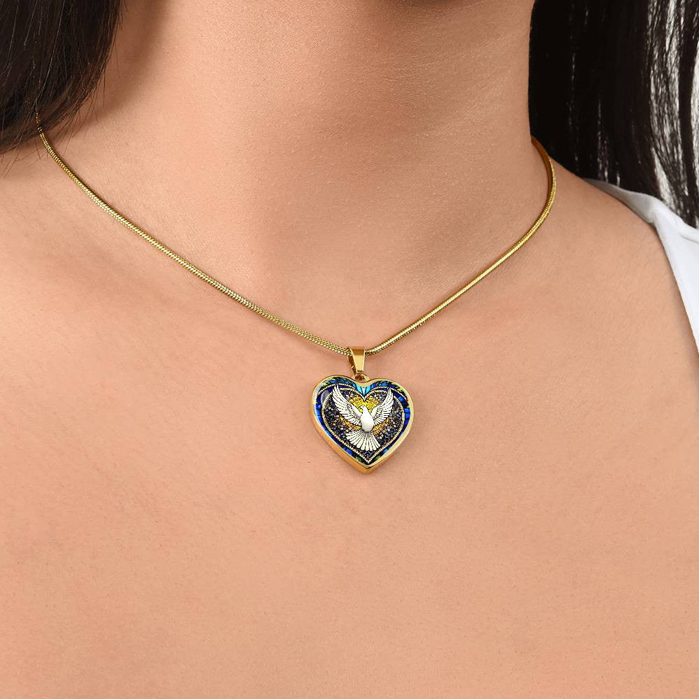 Engraved Dove Necklace-[Heartfelt Family Gift]