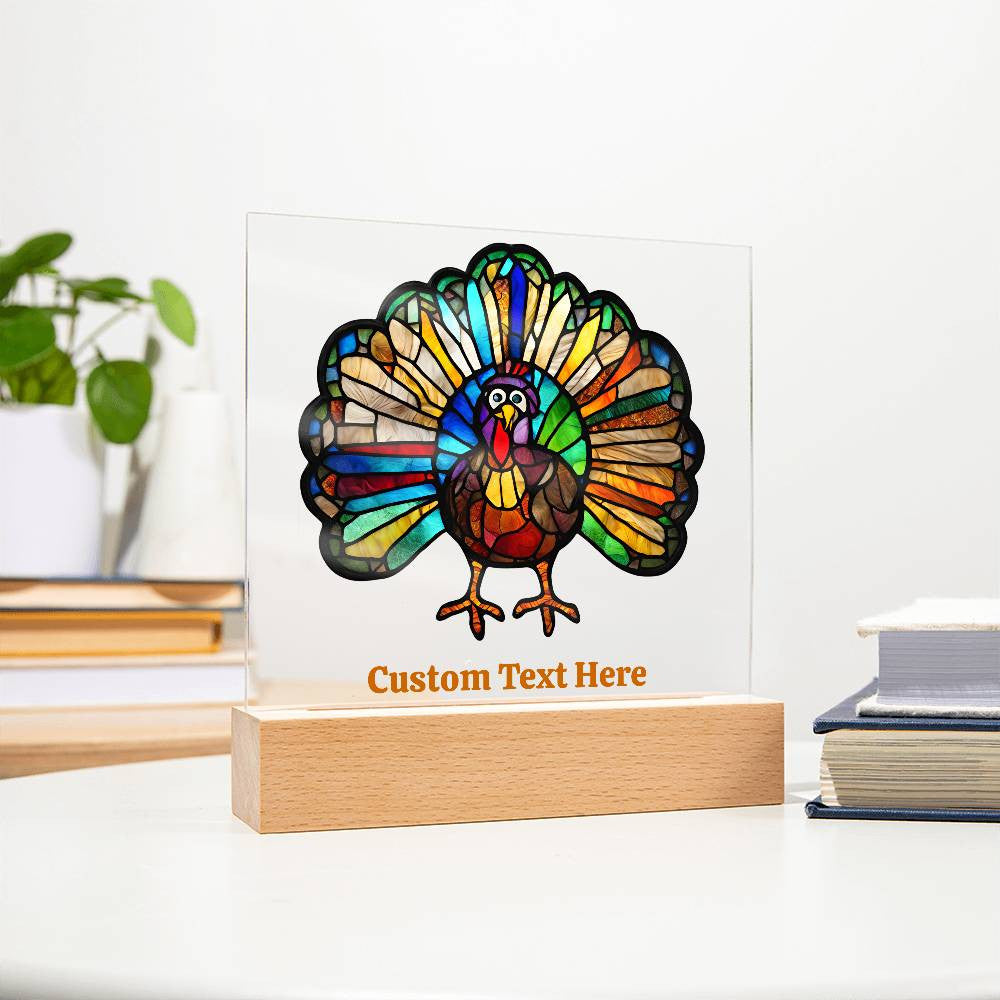 Thanksgiving Turkey Acrylic Plaque-[Heartfelt Family Gift]