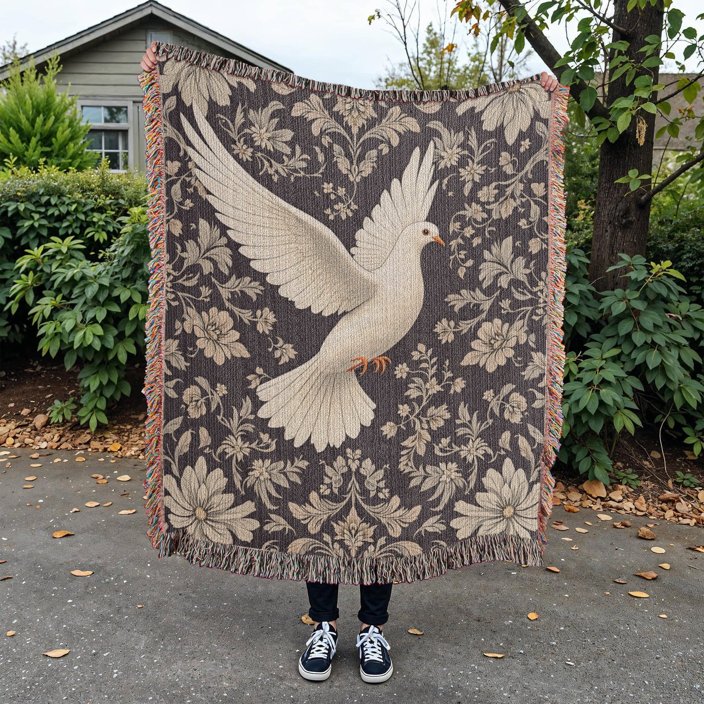 Dove Heirloom Woven Blanket