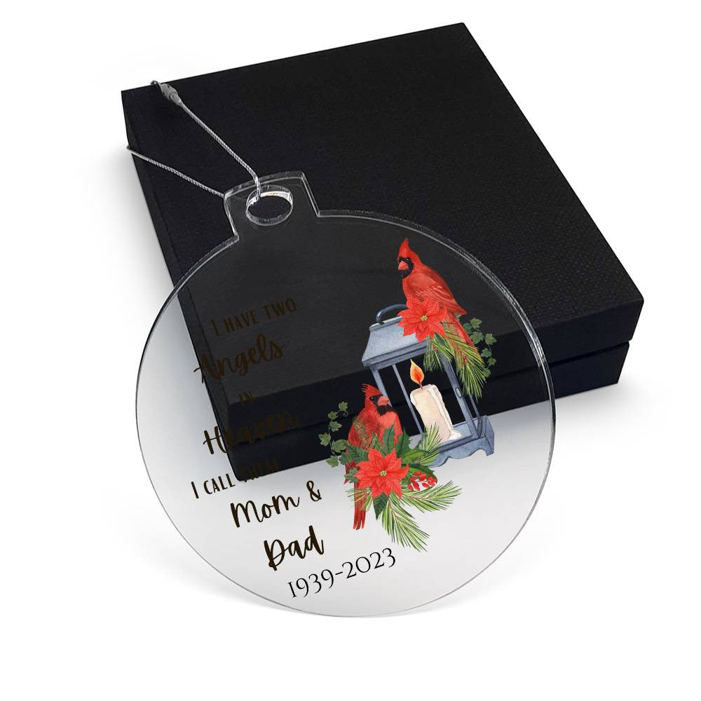 Mom and Dad Remembrance  Angel Ornament-[Heartfelt Family Gift]