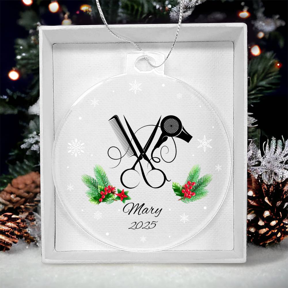 Hairdresser Christmas tree ornament