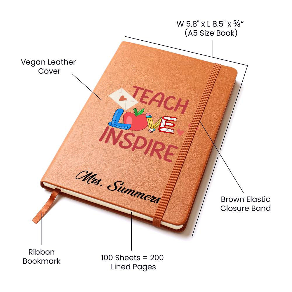 Personalized Teacher Journal for Teacher Appreciation-[Heartfelt Family Gift]