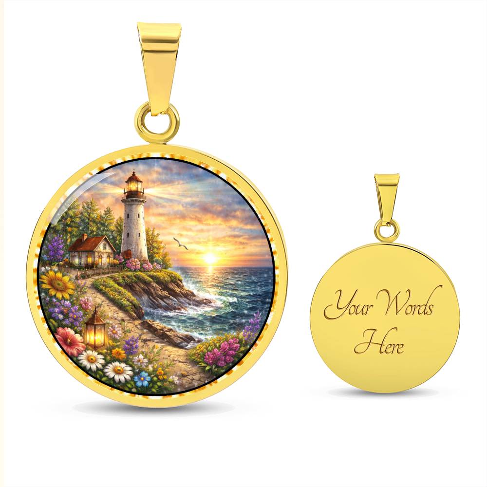 Lighthouse Personalized Engraved Necklace Bracelet or Keychain