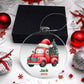 Kids Custom Name Red Truck Ornament-[Heartfelt Family Gift]