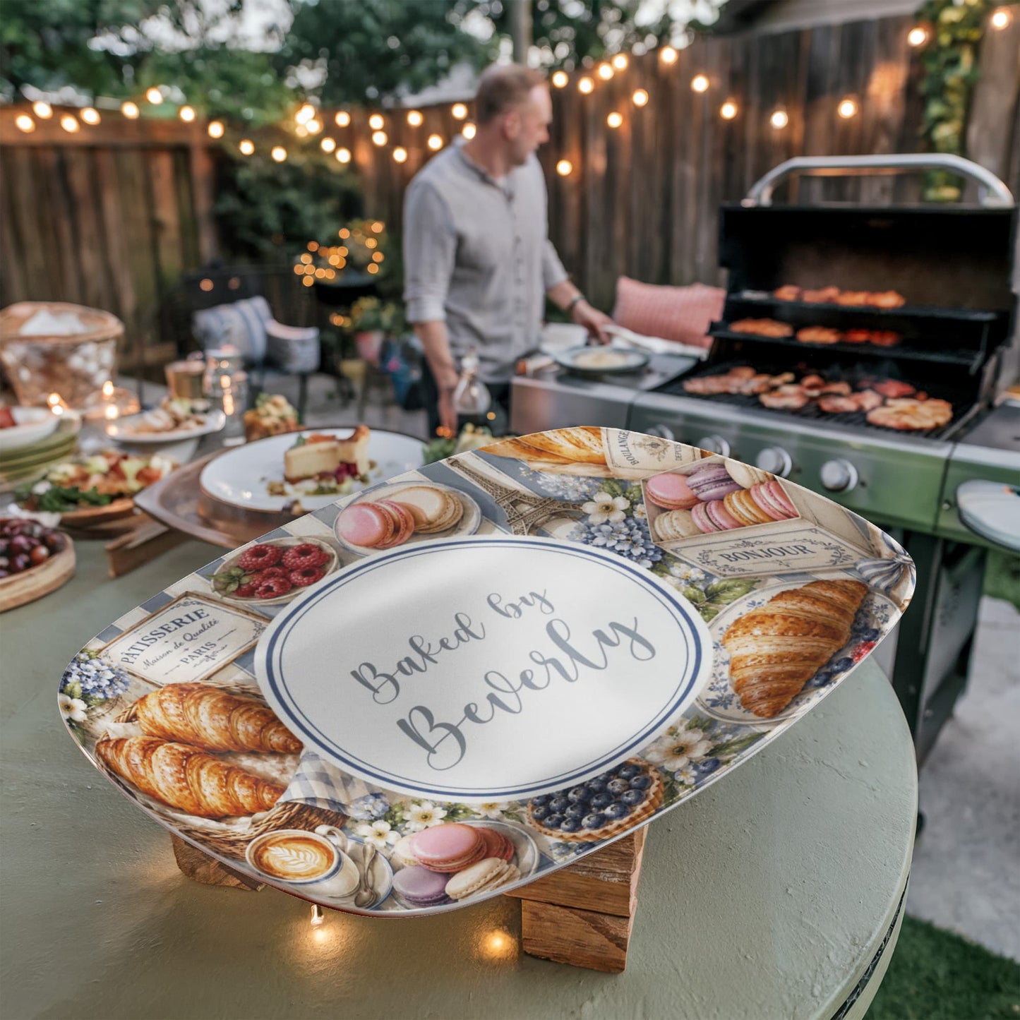 French Country Inspired Pastry Serving Tray