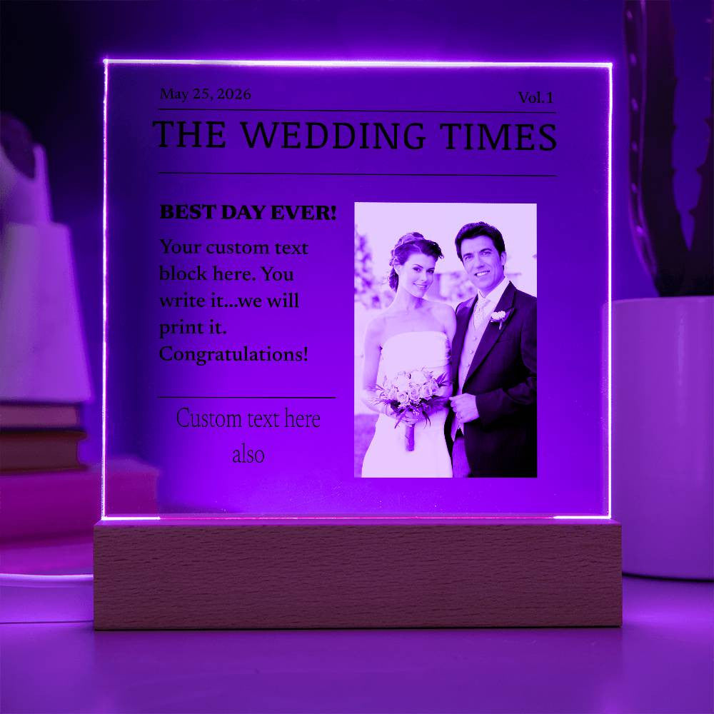 Custom Wedding Plaque for Newlyweds Reception-[Heartfelt Family Gift]