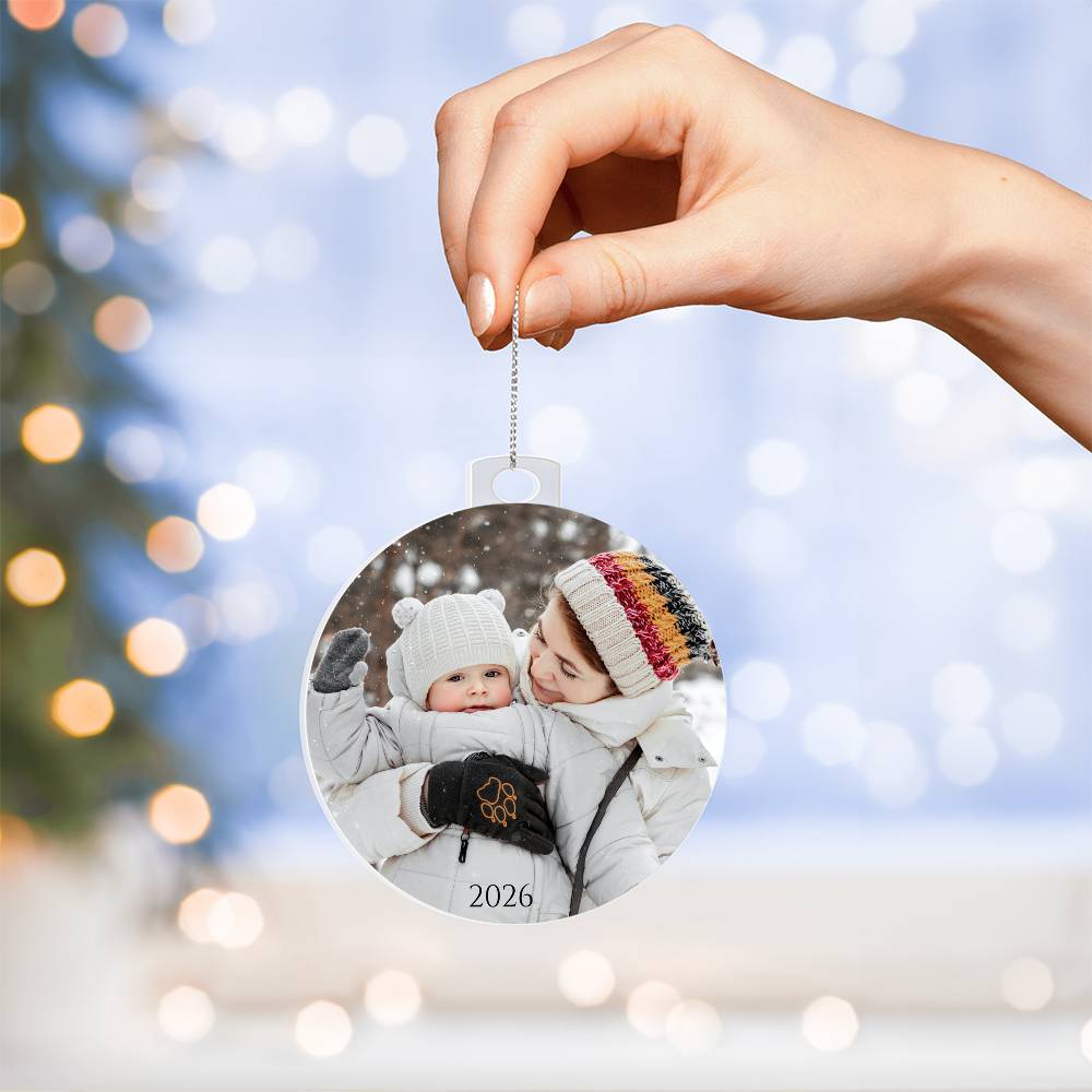 Family Photo Christmas Tree Acrylic Ornament