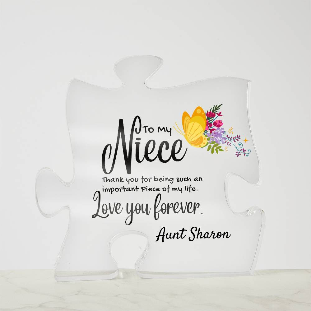 Niece Acrylic Puzzle Plaque-[Heartfelt Family Gift]