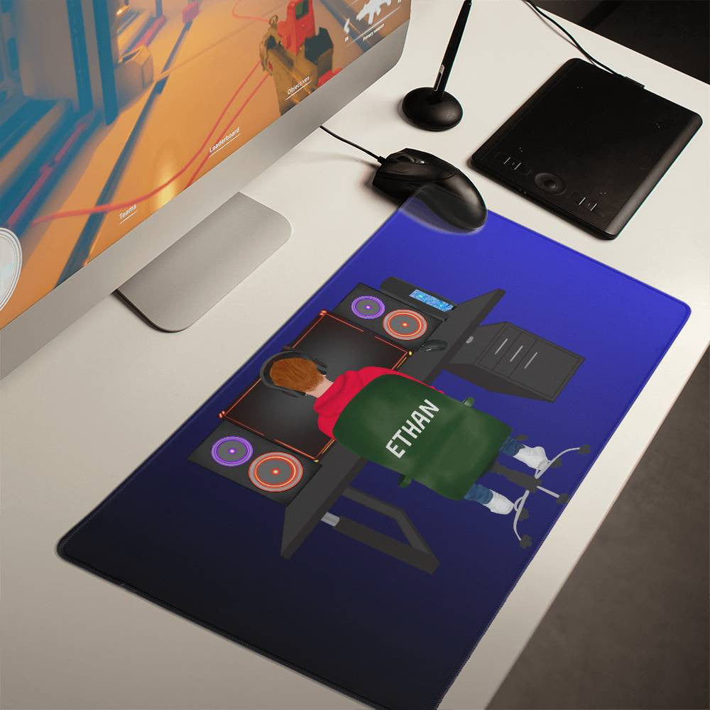 Custom Gamer Boy or Girl Gaming Mat-[Heartfelt Family Gift]