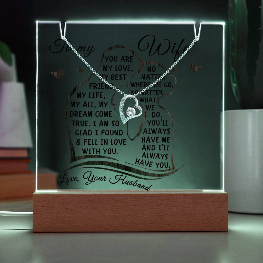 Wife Acrylic Necklace Gift Set-[Heartfelt Family Gift]
