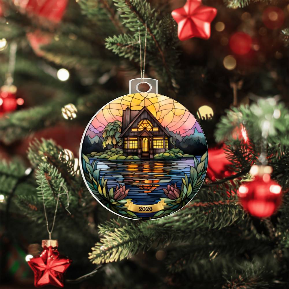 Personalized Lake House Ornament