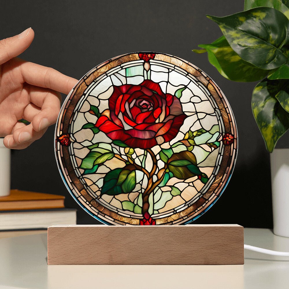 Rose Acrylic LED Home Decor Nightlight-[Heartfelt Family Gift]