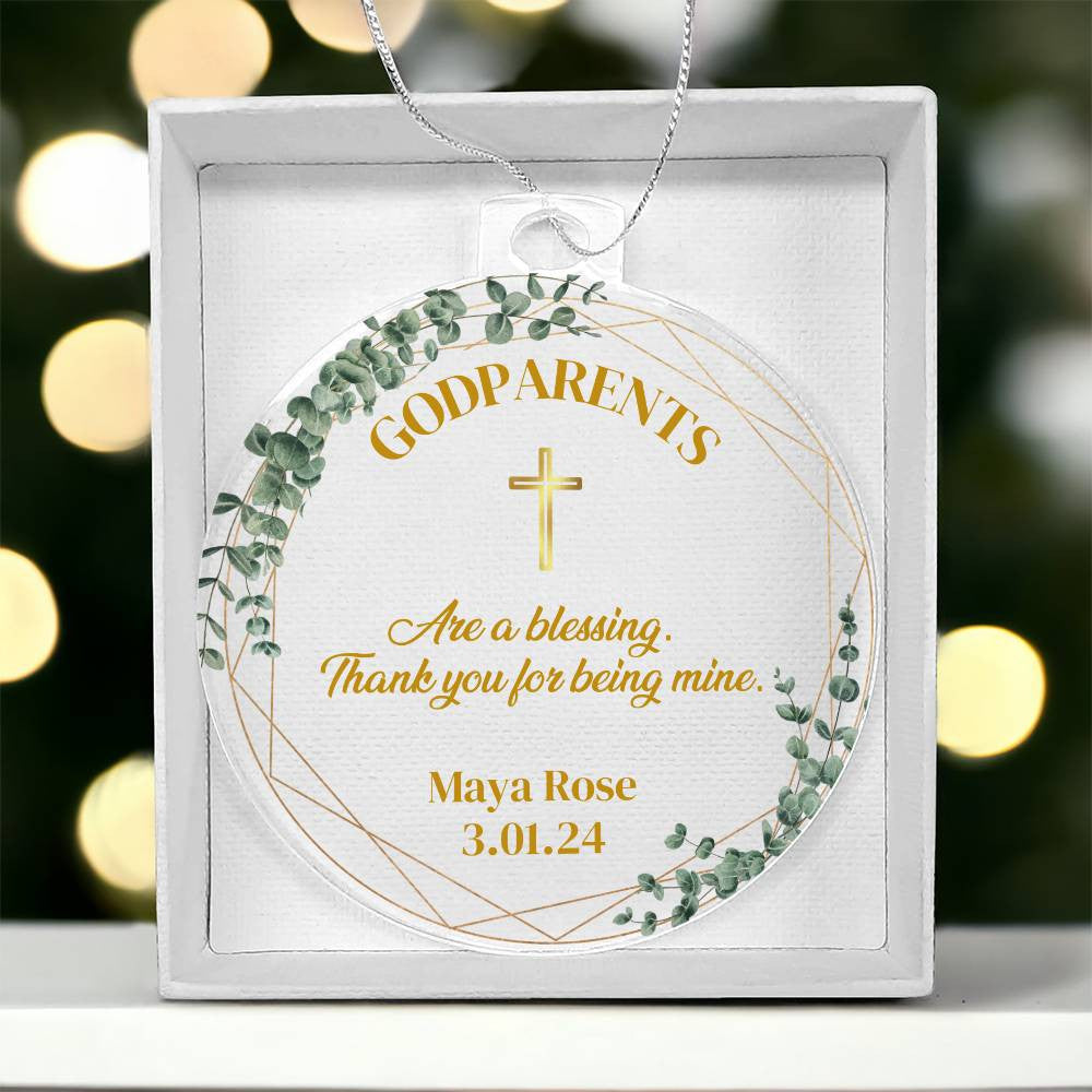 Godparents Christmas Ornament-[Heartfelt Family Gift]