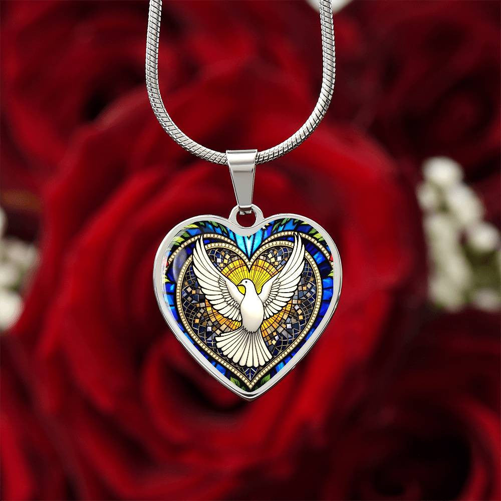 Engraved Dove Necklace-[Heartfelt Family Gift]