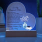 Boyfriends Mom Acrylic Heart Plaque with 2 Lines Personalized Text-[Heartfelt Family Gift]