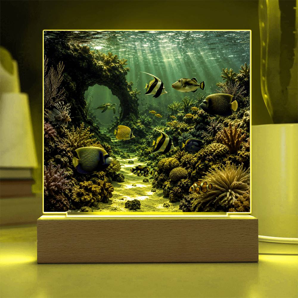 Underwater Coral Reef LED Acrylic Plaque