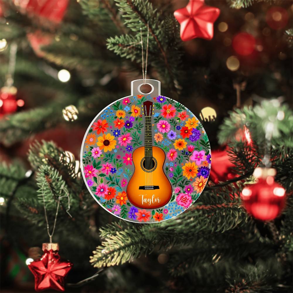 Personalized Acoustic Guitar Ornament