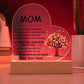 Mom Acrylic Heart Plaque Gift-[Heartfelt Family Gift]