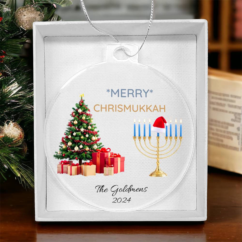 Merry Chrismukka Hanukkah Christmas Ornament Gift-[Heartfelt Family Gift]