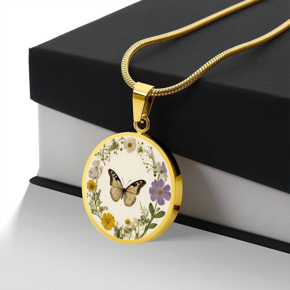 April Birth Month Flower Necklace Daisy and Sweet pea Pendant-[Heartfelt Family Gift]
