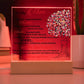 To My Mom LED Acrylic Heart Plaque