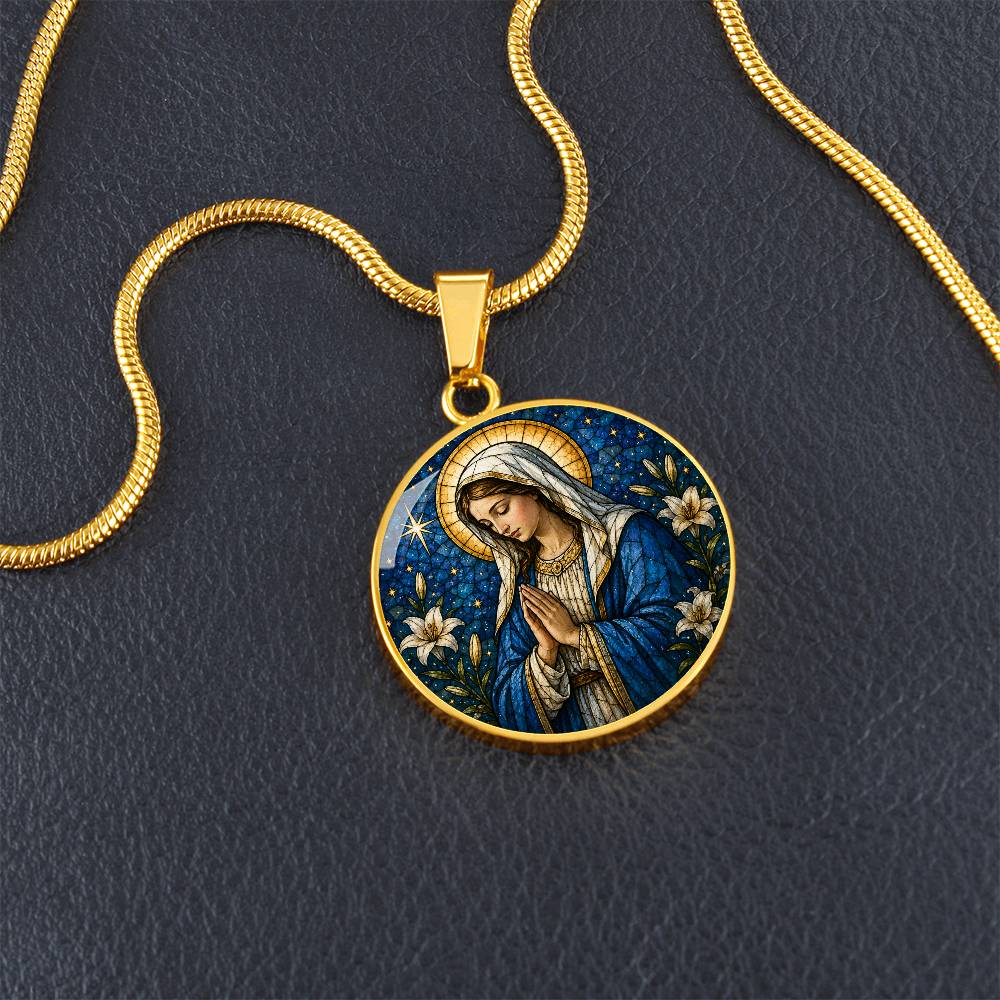 Personalized Virgin Mary Necklace