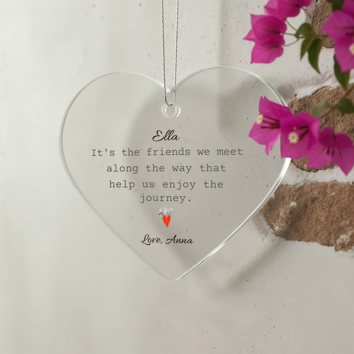 Friend  Heart Christmas Ornament