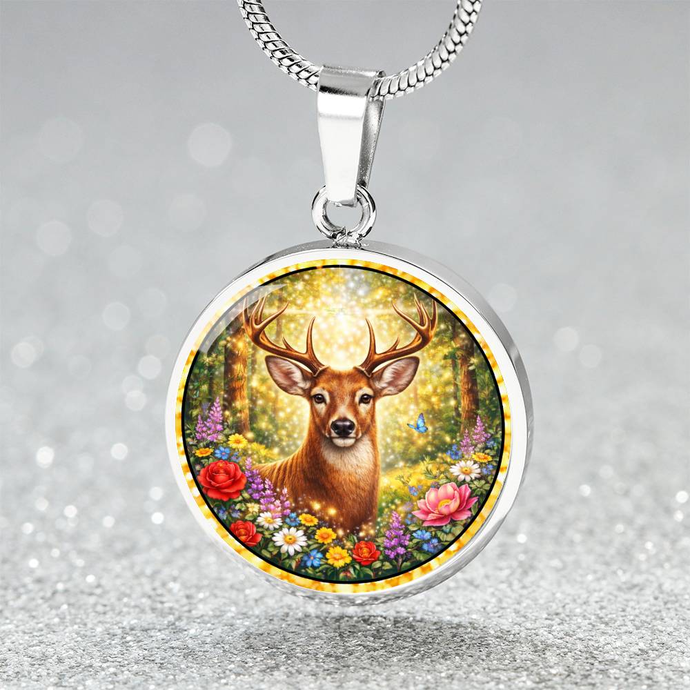 Deer Engraved Necklace Bracelet Keychain