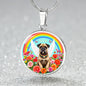 Pug Dog Engraved Memorial Rainbow Bridge Necklace-[Heartfelt Family Gift]