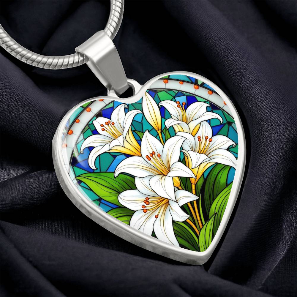 Lily of The Valley Necklace with Engraving
