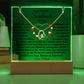 Soulmate Acrylic Heart Necklace & Plaque Gift Set-[Heartfelt Family Gift]