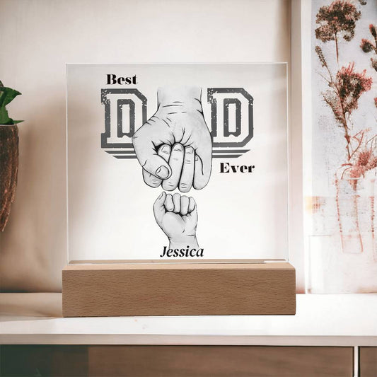 Best Dad Ever Acrylic Plaque-[Heartfelt Family Gift]