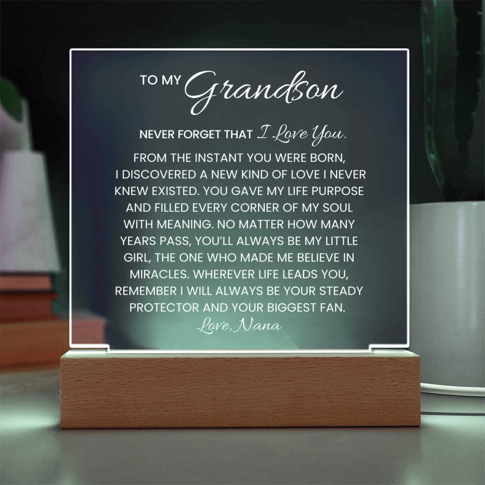 Grandson Acrylic Plaque Gift