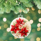 Poinsettia Penquin Acrylic Christmas Ornament-[Heartfelt Family Gift]