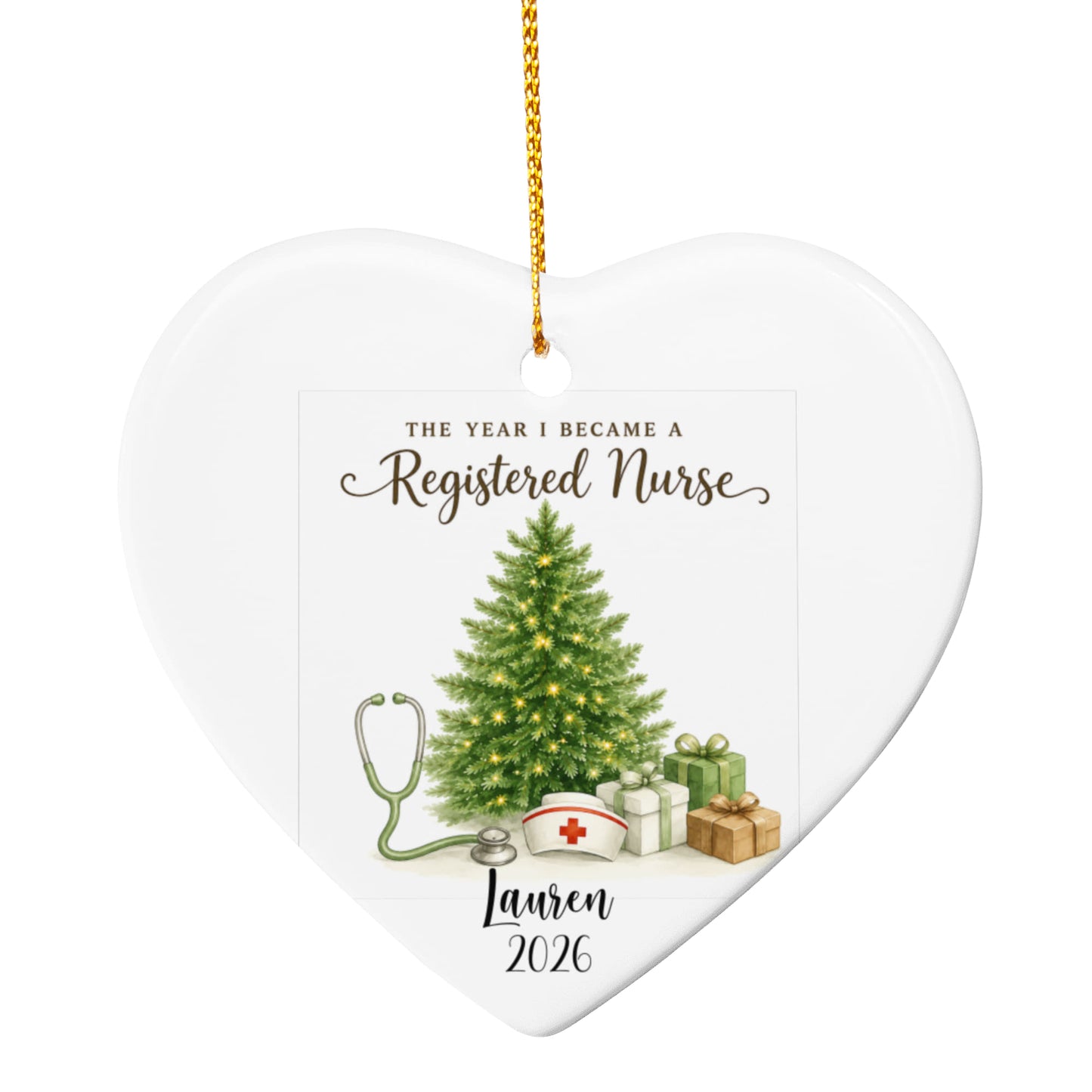 1st Christmas As A Registered Nurse Ornament