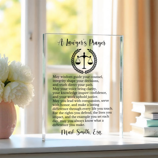 A Lawyer's Prayer Plaque Gift