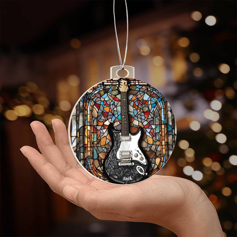 Guitar Acrylic Christmas Ornament-[Heartfelt Family Gift]