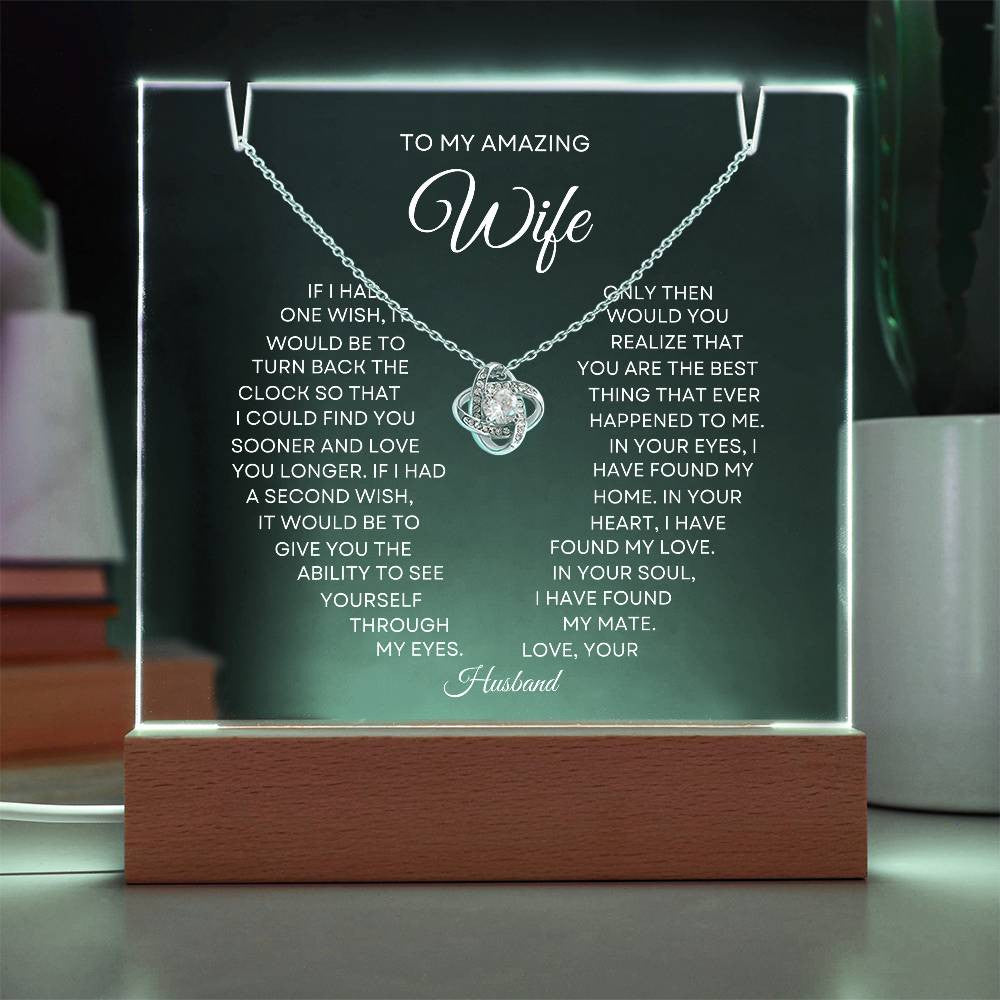 Wife Lighted Jewelry Holder with Necklace Gift Set-[Heartfelt Family Gift]