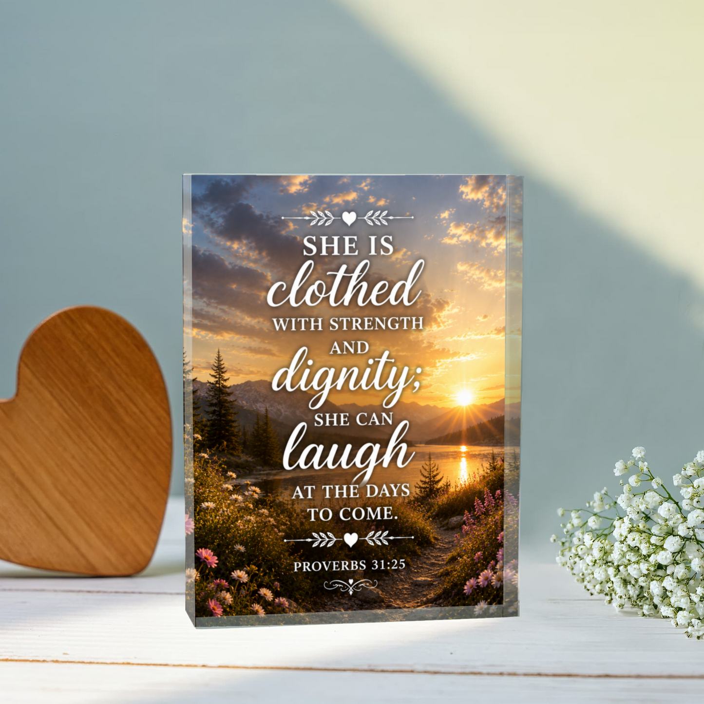 Proverbs 31:25 Plaque