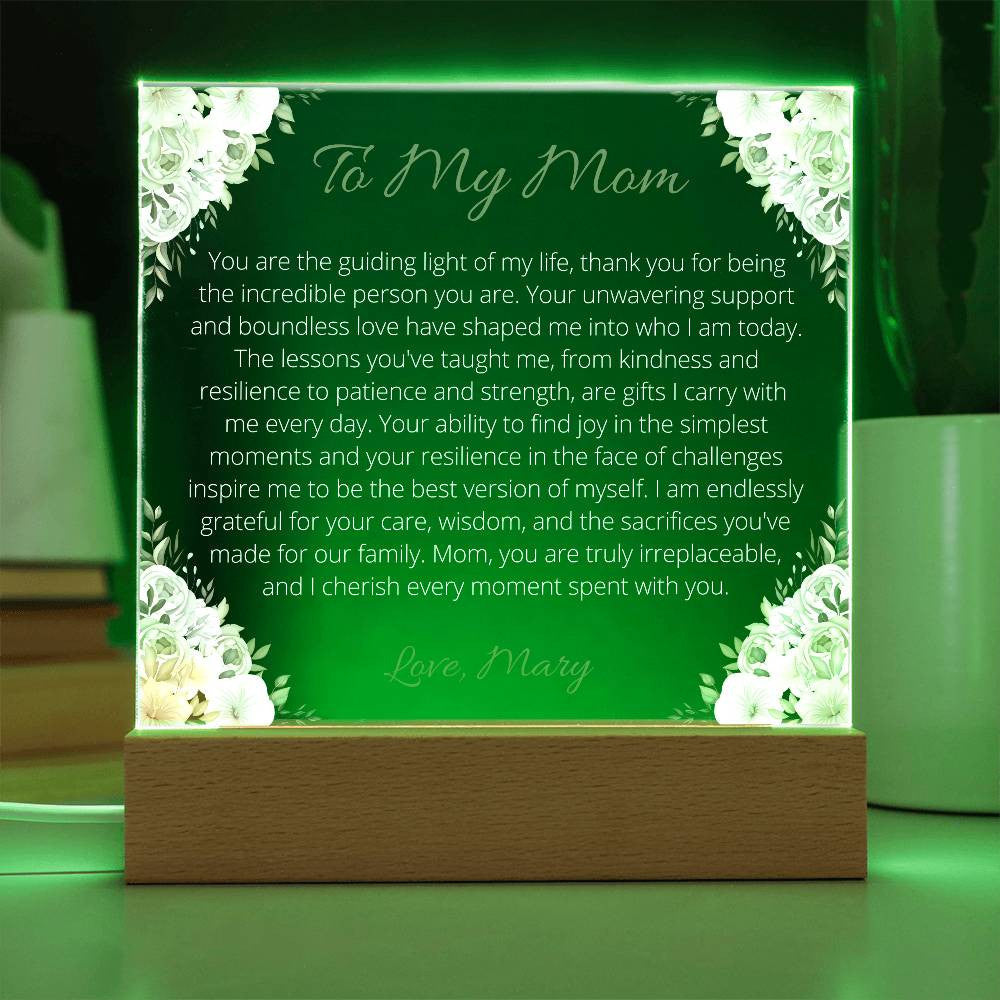 Mom Acrylic Plaque-[Heartfelt Family Gift]