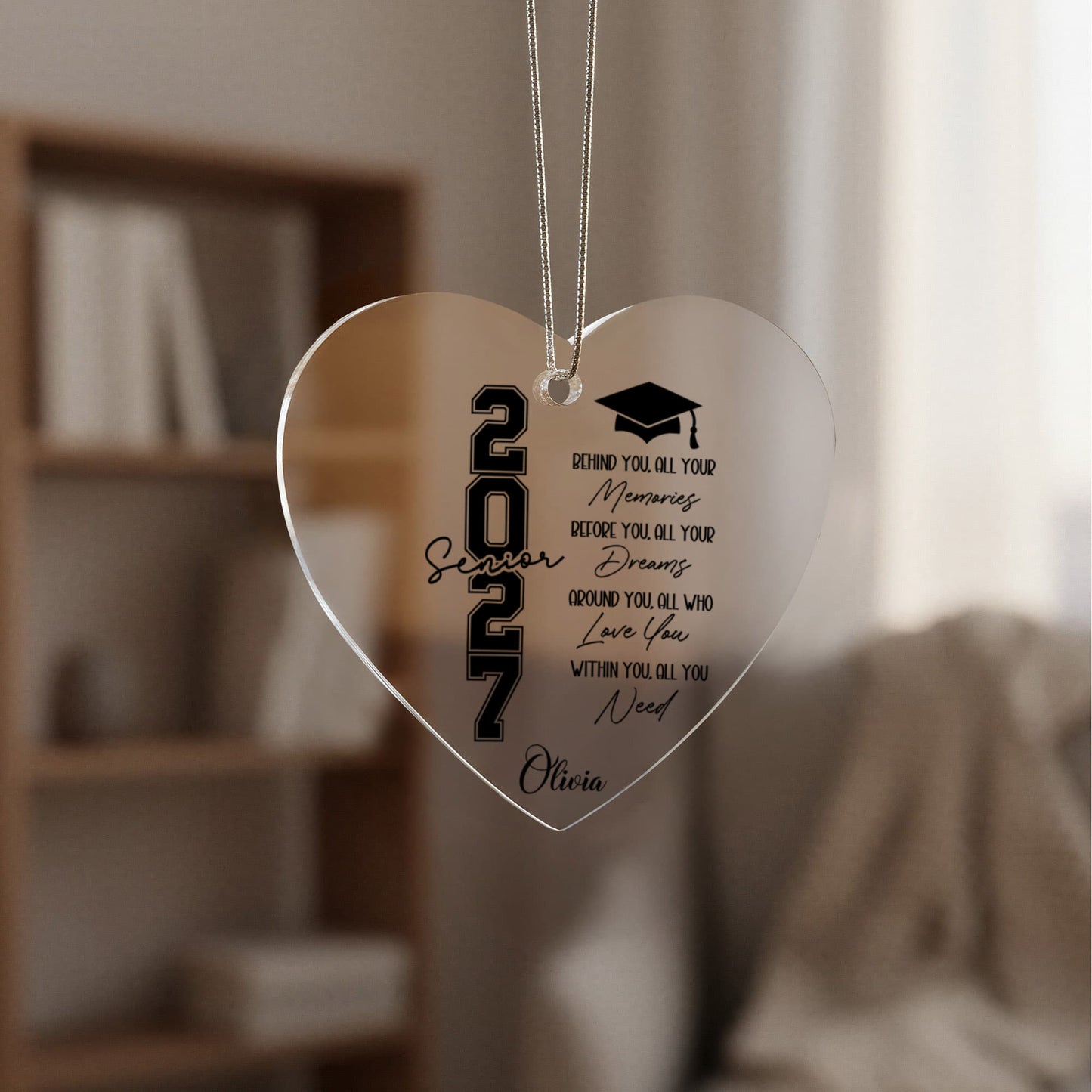 Class of 2027 Graduation Acrylic Heart Ornament