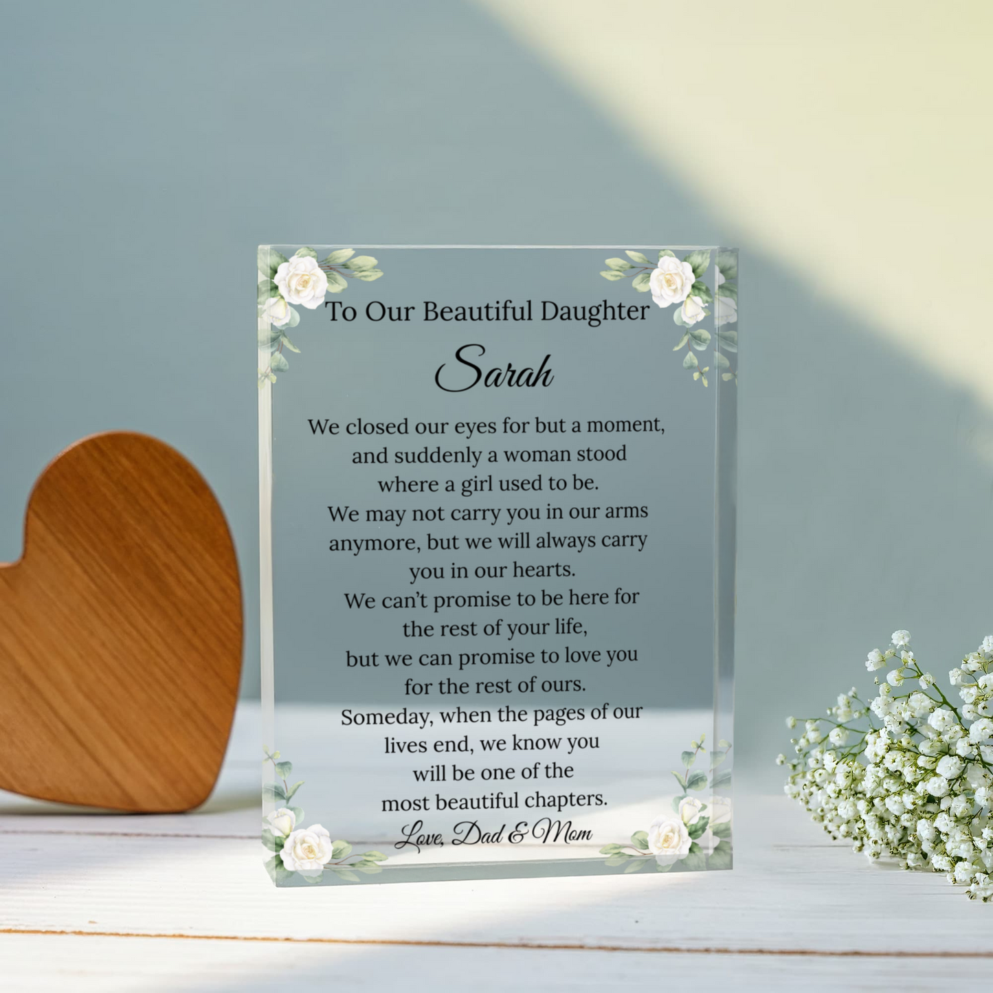 Daughter Floral Plaque
