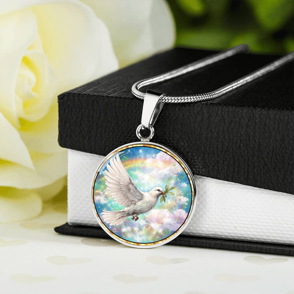 Memorial Dove Personalized Engraved Necklace Bracelet or Keychain