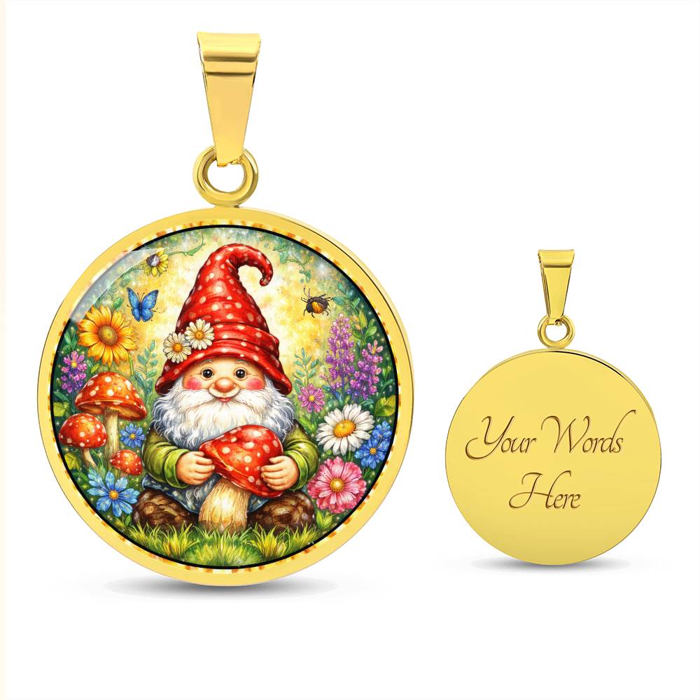 Garden Gnome Personalized Engraved Necklace Bracelet or Keychain