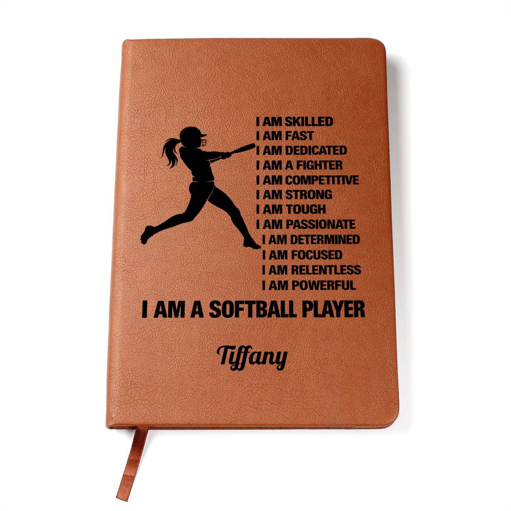 Personalized Softball Player Affirmation Journal