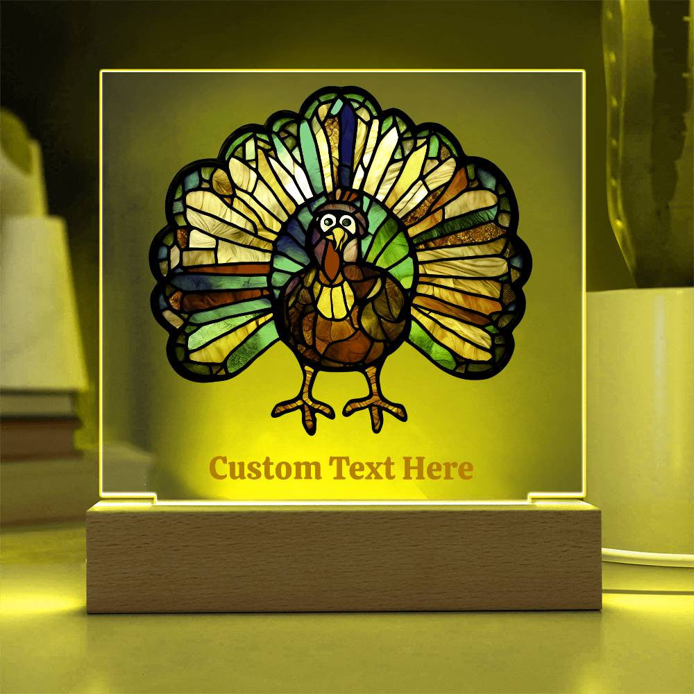 Thanksgiving Turkey Acrylic Plaque-[Heartfelt Family Gift]