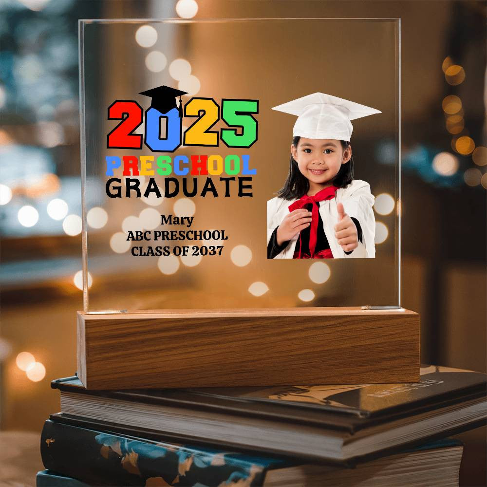 Preschool Graduation Photo LED Plaque-[Heartfelt Family Gift]