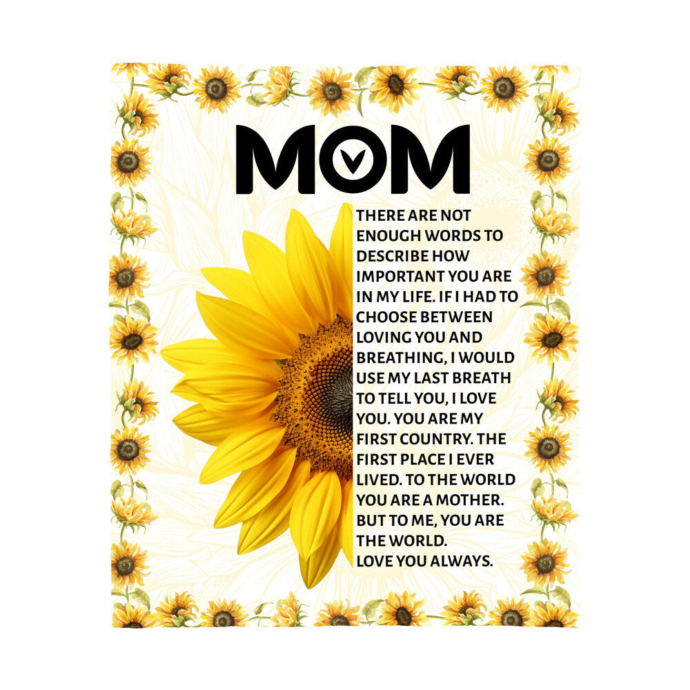 Mom Jersey Fleece Blanket 50" x 60"-[Heartfelt Family Gift]